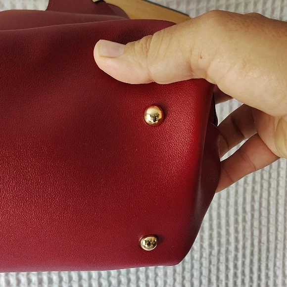 Vintage Kathy Ireland Burgundy Shoulder Bag NWT - Picture 5 of 13